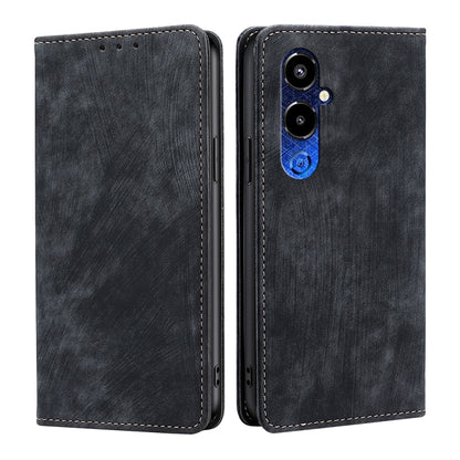 RFID Anti-theft Brush Magnetic Leather Phone Case, For Infinix Note 10 Pro, For Tecno Pova 4 Pro, For Infinix Note 11, For Infinix Smart 6 Plus