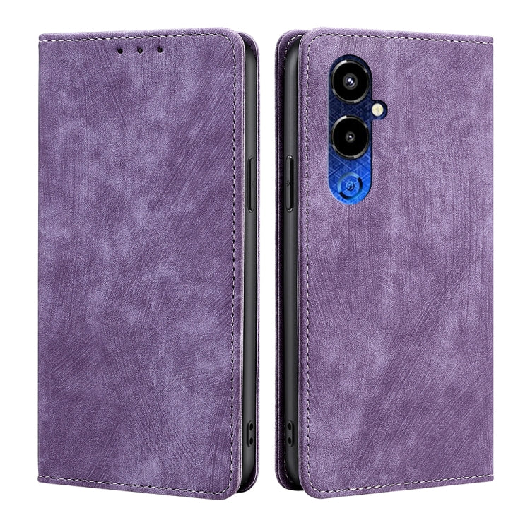 RFID Anti-theft Brush Magnetic Leather Phone Case, For Infinix Note 10 Pro, For Tecno Pova 4 Pro, For Infinix Note 11, For Infinix Smart 6 Plus