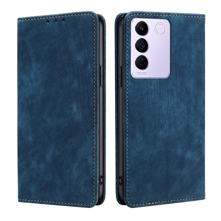 RFID Anti-theft Brush Magnetic Leather Phone Case, For Infinix Smart 7, For Infinix Zero 20, For vivo S16e, For vivo Y100 5G