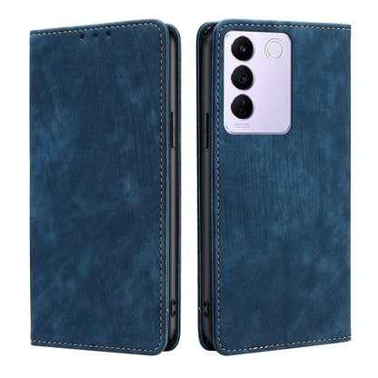 RFID Anti-theft Brush Magnetic Leather Phone Case, For Infinix Smart 7, For Infinix Zero 20, For vivo S16e, For vivo Y100 5G