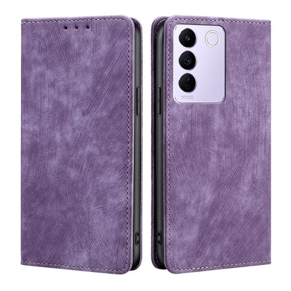 RFID Anti-theft Brush Magnetic Leather Phone Case, For Infinix Smart 7, For Infinix Zero 20, For vivo S16e, For vivo Y100 5G