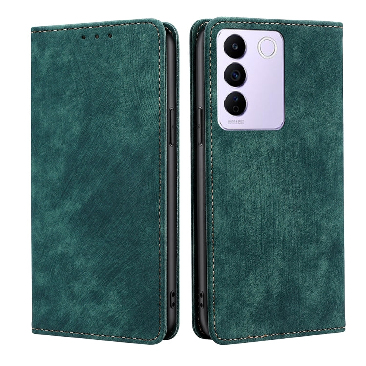 RFID Anti-theft Brush Magnetic Leather Phone Case, For Infinix Smart 7, For Infinix Zero 20, For vivo S16e, For vivo Y100 5G