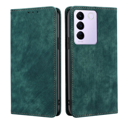 RFID Anti-theft Brush Magnetic Leather Phone Case, For Infinix Smart 7, For Infinix Zero 20, For vivo S16e, For vivo Y100 5G