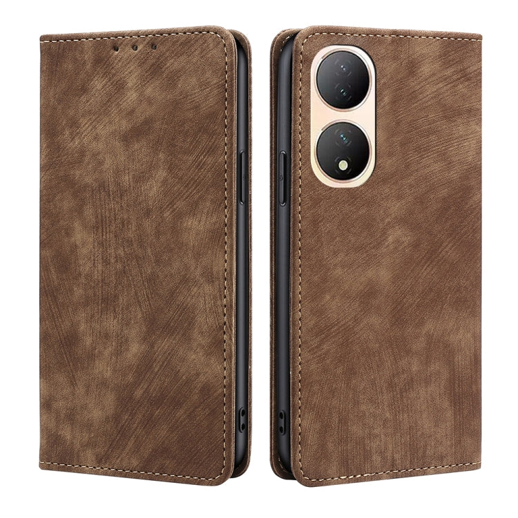 RFID Anti-theft Brush Magnetic Leather Phone Case, For Infinix Smart 7, For Infinix Zero 20, For vivo S16e, For vivo Y100 5G
