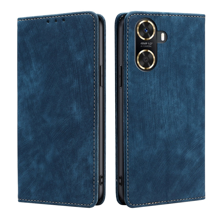 RFID Anti-theft Brush Magnetic Leather Phone Case, For Huawei P60 / P60 Pro, For Huawei Enjoy 60, For Rakuten Big S, For Rakuten Hand 4G