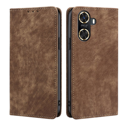 RFID Anti-theft Brush Magnetic Leather Phone Case, For Huawei P60 / P60 Pro, For Huawei Enjoy 60, For Rakuten Big S, For Rakuten Hand 4G