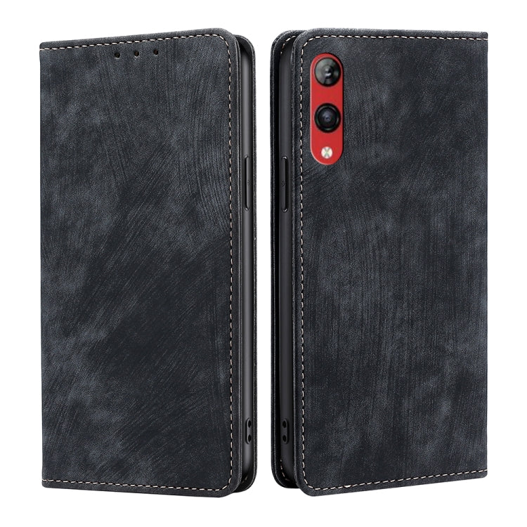 RFID Anti-theft Brush Magnetic Leather Phone Case, For Huawei P60 / P60 Pro, For Huawei Enjoy 60, For Rakuten Big S, For Rakuten Hand 4G