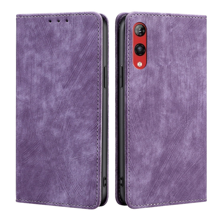 RFID Anti-theft Brush Magnetic Leather Phone Case, For Huawei P60 / P60 Pro, For Huawei Enjoy 60, For Rakuten Big S, For Rakuten Hand 4G