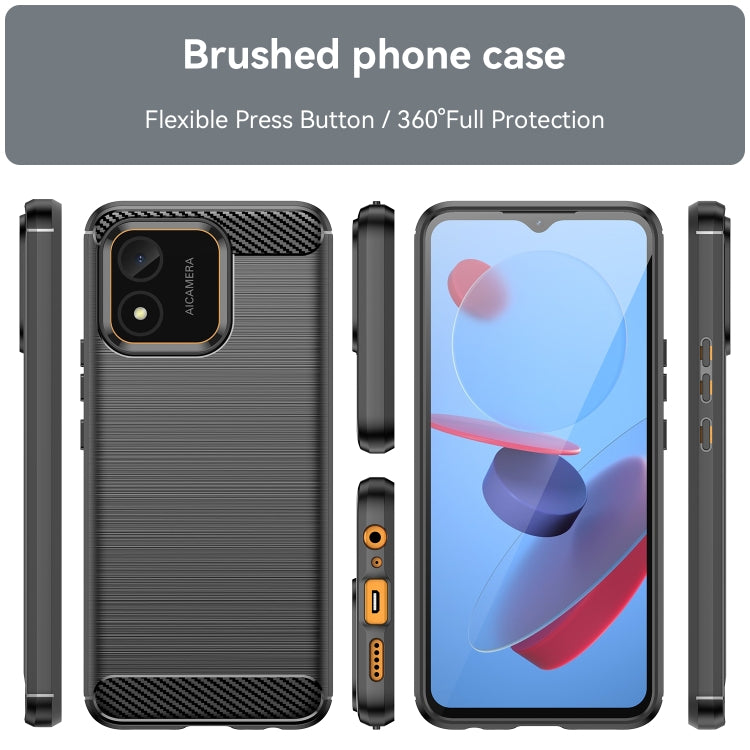 Carbon Fiber Brushed Texture TPU Phone Case, For Honor X5 4G, For OnePlus Ace 2V, For Samsung Galaxy M54 5G