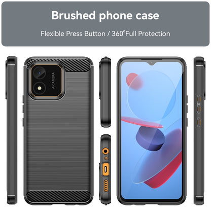 Carbon Fiber Brushed Texture TPU Phone Case, For Honor X5 4G, For OnePlus Ace 2V, For Samsung Galaxy M54 5G