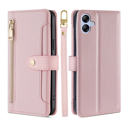 Sheep Texture Cross-body Zipper Wallet Leather Phone Case, For Samsung Galaxy A04e 4G, For Samsung Galaxy A54 5G, For Samsung Galaxy M14 5G