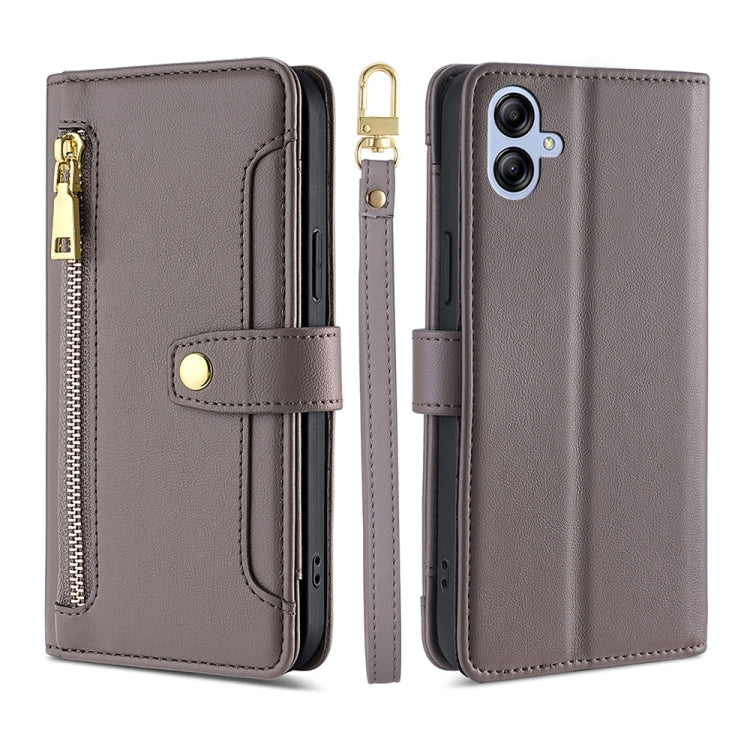 Sheep Texture Cross-body Zipper Wallet Leather Phone Case, For Samsung Galaxy A04e 4G, For Samsung Galaxy A54 5G, For Samsung Galaxy M14 5G