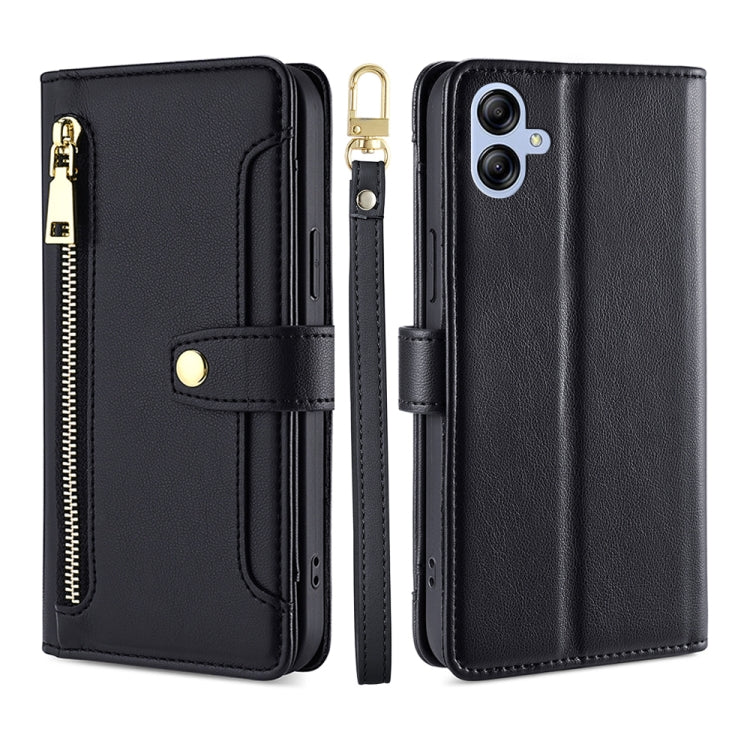 Sheep Texture Cross-body Zipper Wallet Leather Phone Case, For Samsung Galaxy A04e 4G, For Samsung Galaxy A54 5G, For Samsung Galaxy M14 5G