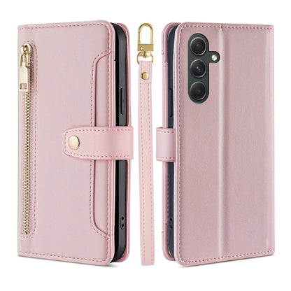 Sheep Texture Cross-body Zipper Wallet Leather Phone Case, For Samsung Galaxy A04e 4G, For Samsung Galaxy A54 5G, For Samsung Galaxy M14 5G