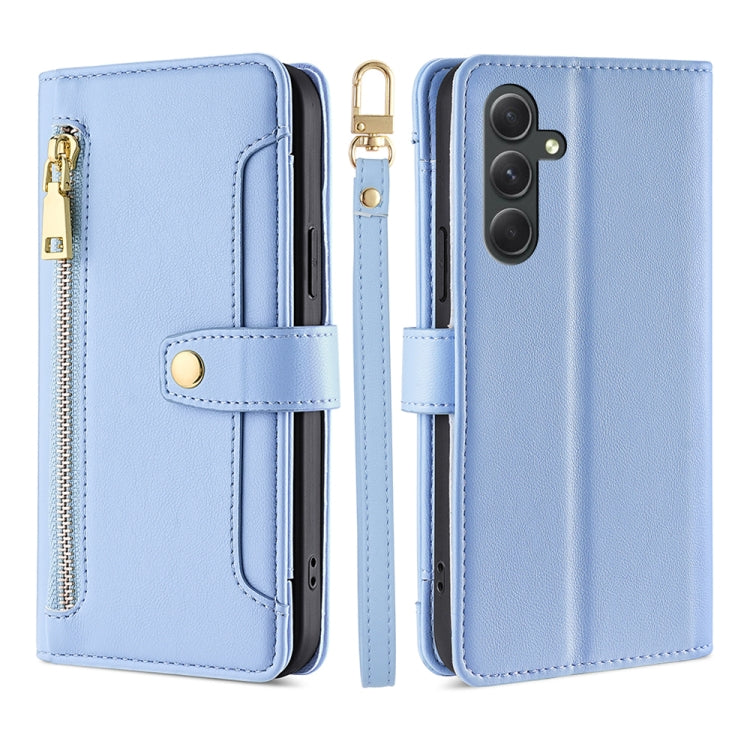 Sheep Texture Cross-body Zipper Wallet Leather Phone Case, For Samsung Galaxy A04e 4G, For Samsung Galaxy A54 5G, For Samsung Galaxy M14 5G