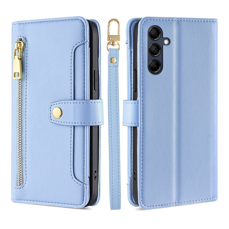 Sheep Texture Cross-body Zipper Wallet Leather Phone Case, For Samsung Galaxy A04e 4G, For Samsung Galaxy A54 5G, For Samsung Galaxy M14 5G
