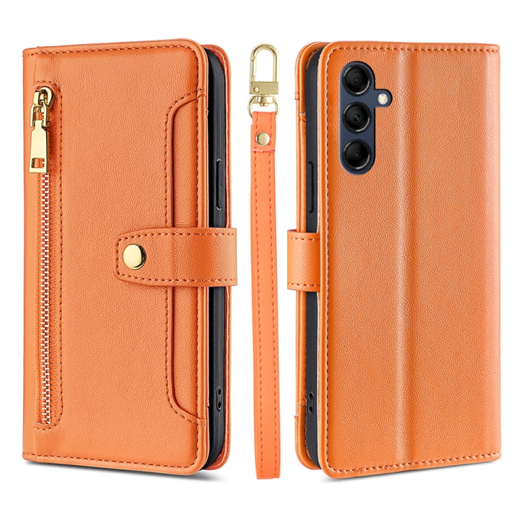 Sheep Texture Cross-body Zipper Wallet Leather Phone Case, For Samsung Galaxy A04e 4G, For Samsung Galaxy A54 5G, For Samsung Galaxy M14 5G