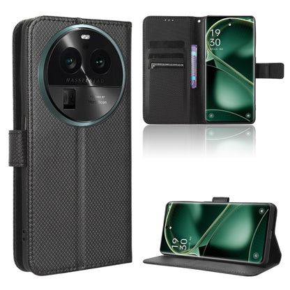Diamond Texture Leather Phone Case, For OPPO Find X6, For Realme V30 / V30t 5G, For Orbic Q10 4G, For Tecno Spark 10 4G