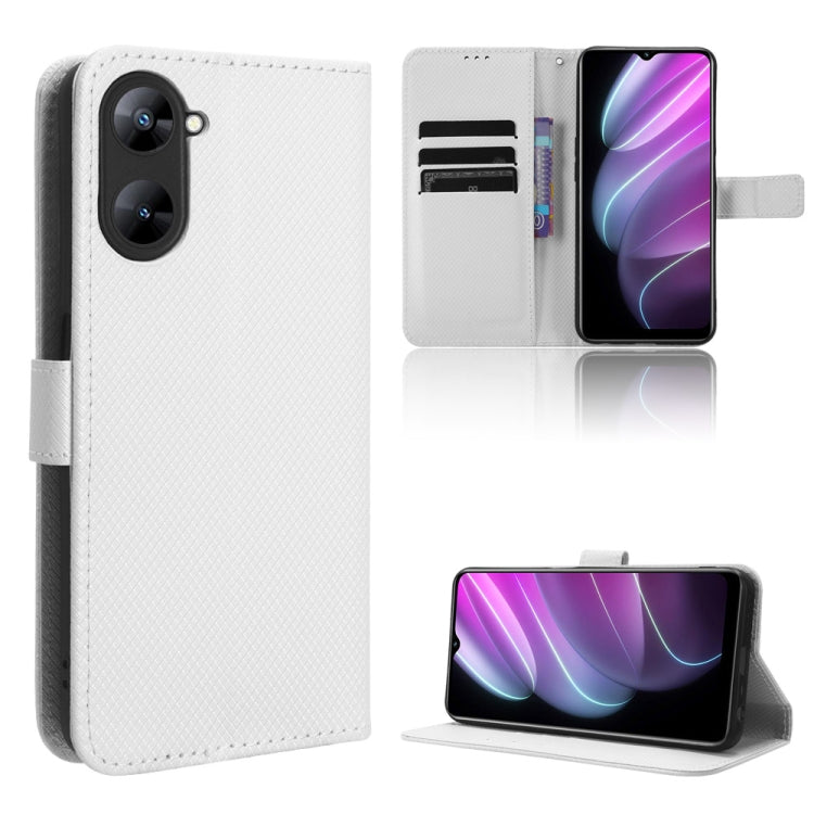 Diamond Texture Leather Phone Case, For OPPO Find X6, For Realme V30 / V30t 5G, For Orbic Q10 4G, For Tecno Spark 10 4G