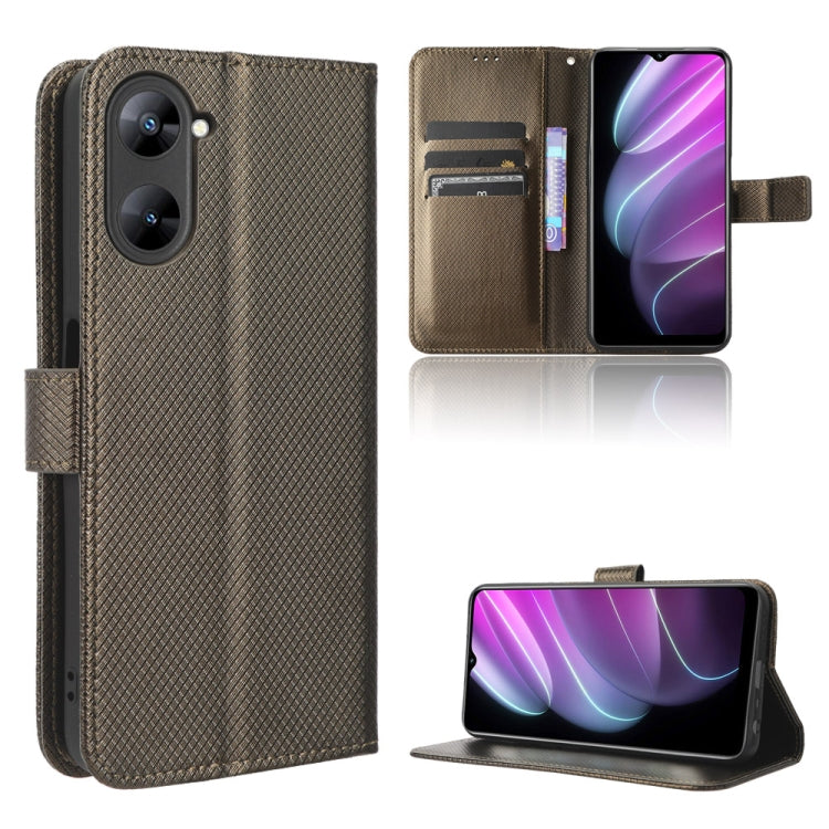Diamond Texture Leather Phone Case, For OPPO Find X6, For Realme V30 / V30t 5G, For Orbic Q10 4G, For Tecno Spark 10 4G