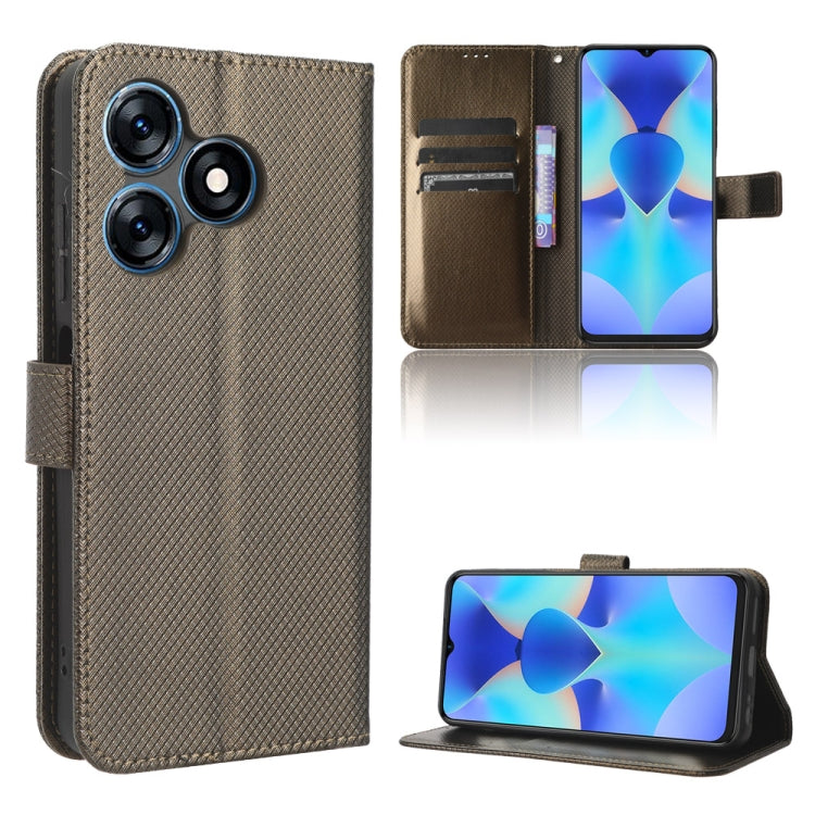 Diamond Texture Leather Phone Case, For OPPO Find X6, For Realme V30 / V30t 5G, For Orbic Q10 4G, For Tecno Spark 10 4G