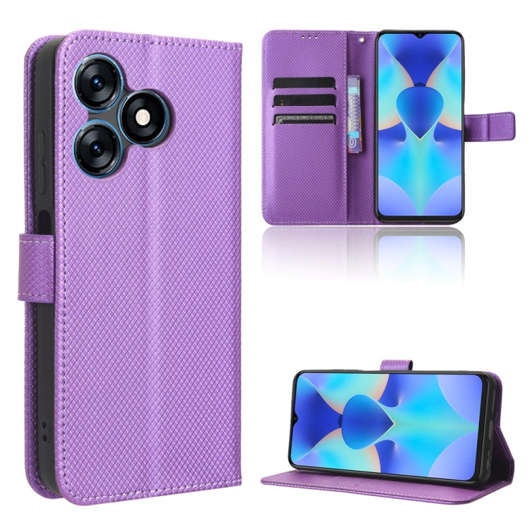 Diamond Texture Leather Phone Case, For OPPO Find X6, For Realme V30 / V30t 5G, For Orbic Q10 4G, For Tecno Spark 10 4G