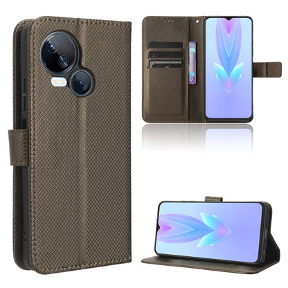 Diamond Texture Leather Phone Case, For Tecno Spark 10 5G, For Tecno Spark 10 Pro / K17, For Tecno Spark 10C, For vivo iQOO Z7x