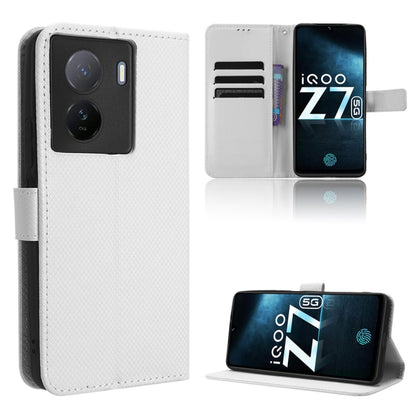 Diamond Texture Leather Phone Case, For Tecno Spark 10 5G, For Tecno Spark 10 Pro / K17, For Tecno Spark 10C, For vivo iQOO Z7x