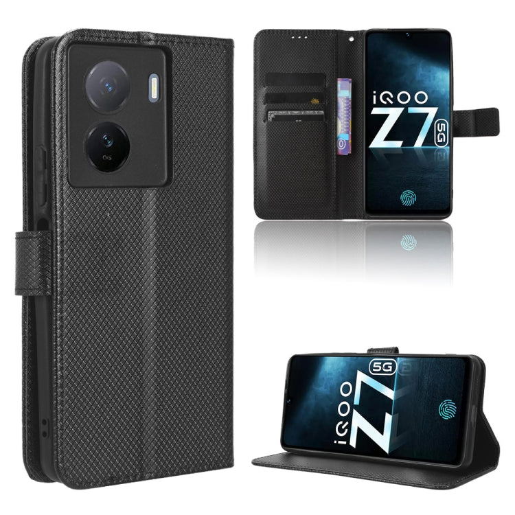 Diamond Texture Leather Phone Case, For Tecno Spark 10 5G, For Tecno Spark 10 Pro / K17, For Tecno Spark 10C, For vivo iQOO Z7x