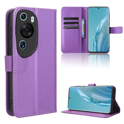Diamond Texture Leather Phone Case, For Xiaomi Redmi Note 12 4G Global, For Huawei nova 11 Pro, For Huawei nova 11, For Huawei P60 Art