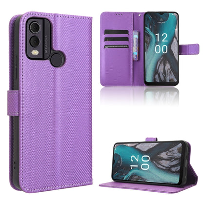Diamond Texture Leather Phone Case, For Nokia C22, For Nokia C32 4G, For Nokia C12, For Nokia G22 4G