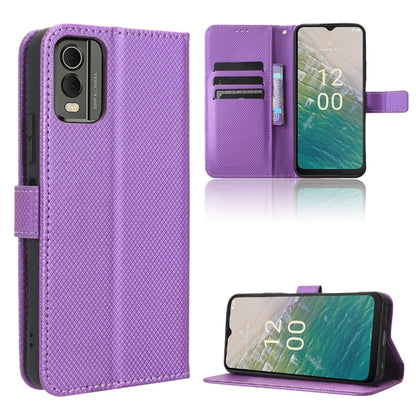 Diamond Texture Leather Phone Case, For Nokia C22, For Nokia C32 4G, For Nokia C12, For Nokia G22 4G