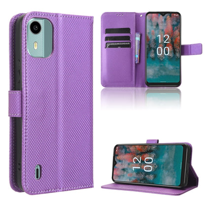 Diamond Texture Leather Phone Case, For Nokia C22, For Nokia C32 4G, For Nokia C12, For Nokia G22 4G
