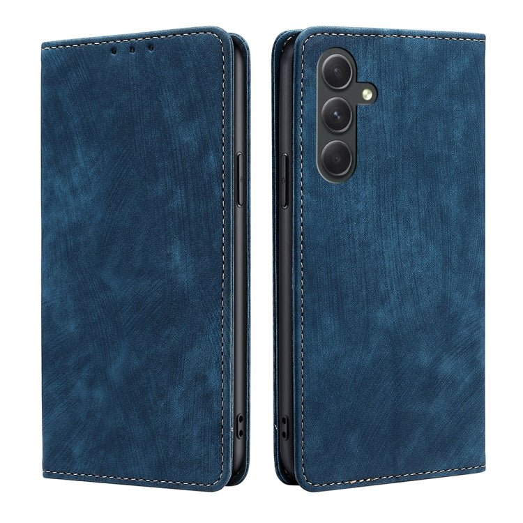 RFID Anti-theft Brush Magnetic Leather Phone Case, For Samsung Galaxy A54 5G, For Samsung Galaxy M14 5G