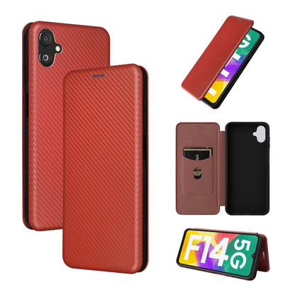 Carbon Fiber Texture Flip Leather Phone Case, For Nokia C22, For Samsung Galaxy F14, For Xiaomi 13 Ultra