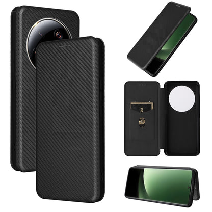 Carbon Fiber Texture Flip Leather Phone Case, For Nokia C22, For Samsung Galaxy F14, For Xiaomi 13 Ultra