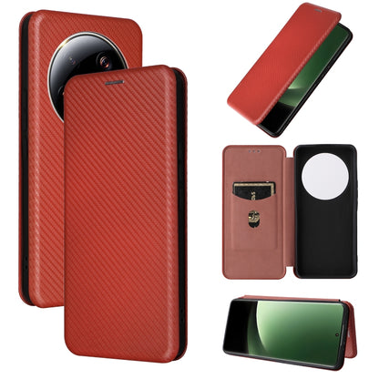 Carbon Fiber Texture Flip Leather Phone Case, For Nokia C22, For Samsung Galaxy F14, For Xiaomi 13 Ultra