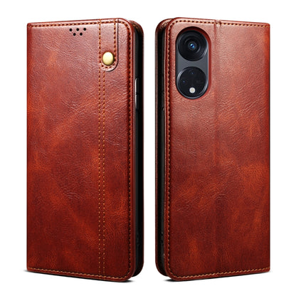 Oil Wax Crazy Horse Texture Leather Phone Case, For OPPO Find X7, For OPPO Reno10 Pro+ Global, For OPPO A98 5G, For OPPO A38 4G / A18 4G, For OPPO Reno8 T 5G / A1 Pro, For OPPO A58 4G