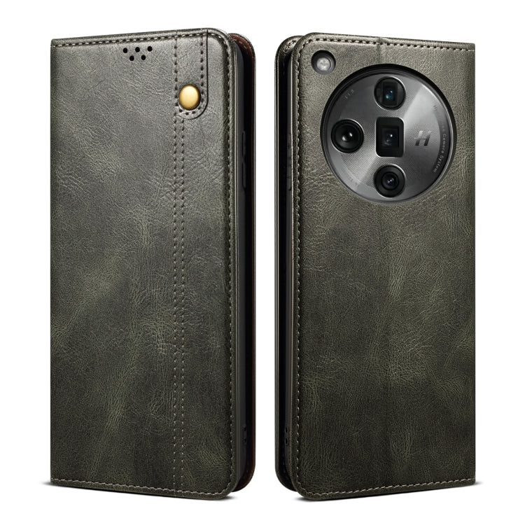 Oil Wax Crazy Horse Texture Leather Phone Case, For OPPO Find X7 Pro/Find X7 Ultra, For OPPO A78 4G, For OPPO A79 5G