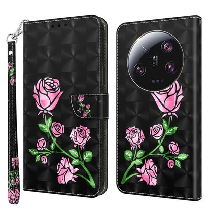 3D Painted Pattern Leather Phone Case, For Xiaomi 13T Pro, For Xiaomi 13 Ultra