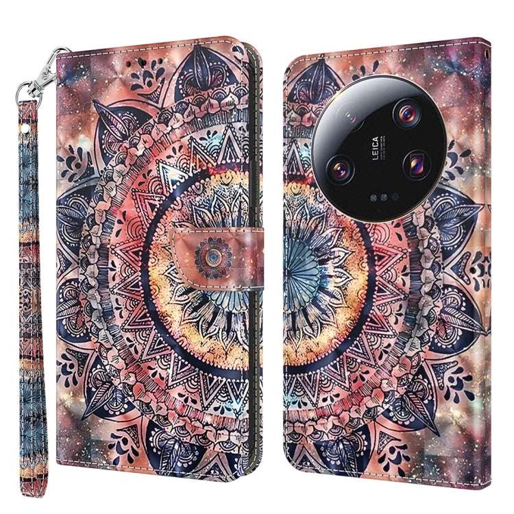3D Painted Pattern Leather Phone Case, For Xiaomi 13T Pro, For Xiaomi 13 Ultra