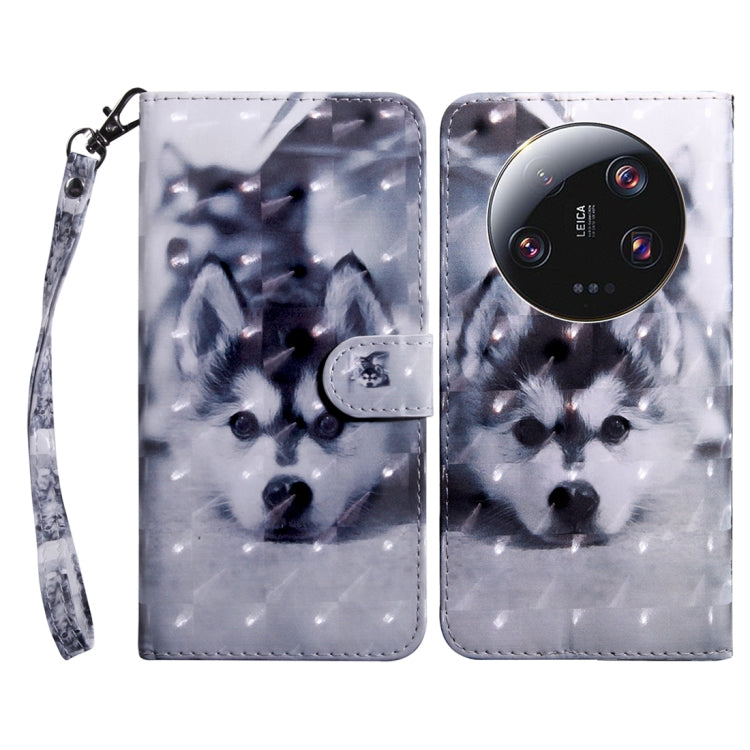 3D Painted Pattern Leather Phone Case, For Xiaomi 13T Pro, For Xiaomi 13 Ultra
