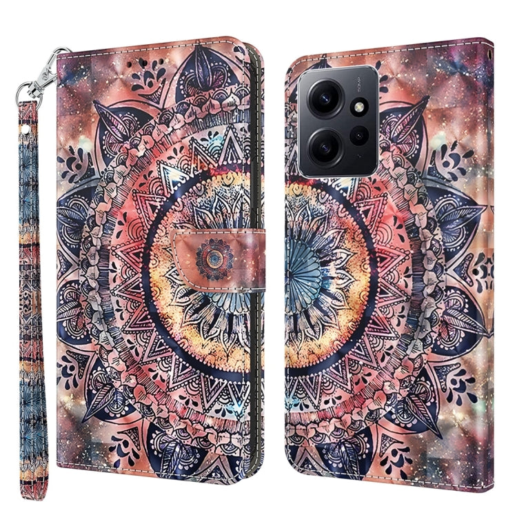 3D Painted Pattern Leather Phone Case, For Xiaomi Redmi Note  12 Pro+ 5G Global, For Xiaomi 12 Pro