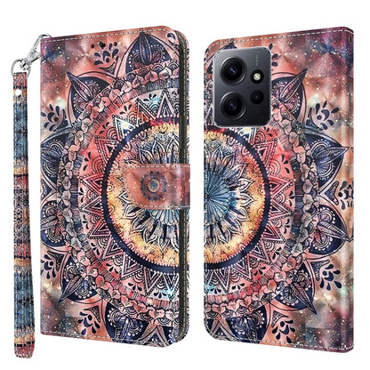 3D Painted Pattern Leather Phone Case, For Xiaomi Redmi Note  12 Pro+ 5G Global, For Xiaomi 12 Pro