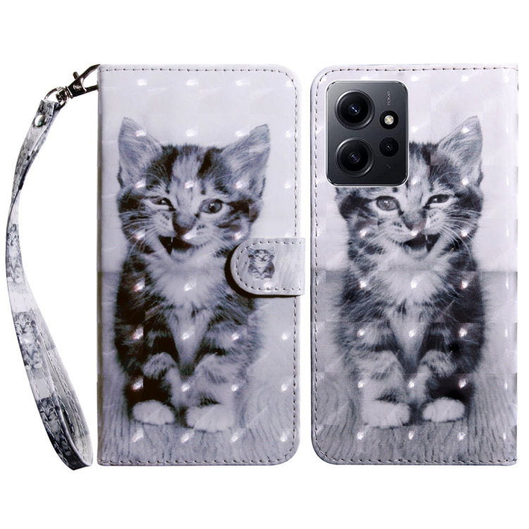 3D Painted Pattern Leather Phone Case, For Xiaomi Redmi Note  12 Pro+ 5G Global, For Xiaomi 12 Pro