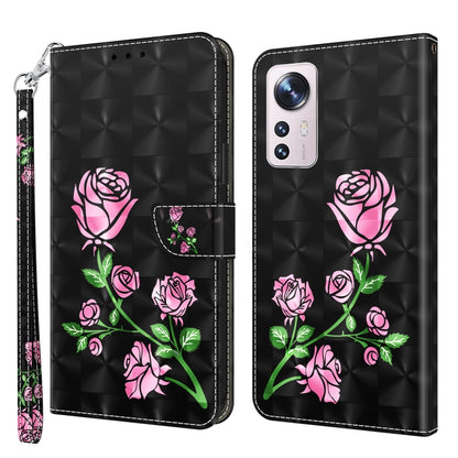 3D Painted Pattern Leather Phone Case, For Xiaomi 12, For Xiaomi Redmi Note 10 Pro