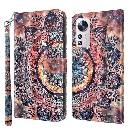 3D Painted Pattern Leather Phone Case, For Xiaomi 12, For Xiaomi Redmi Note 10 Pro