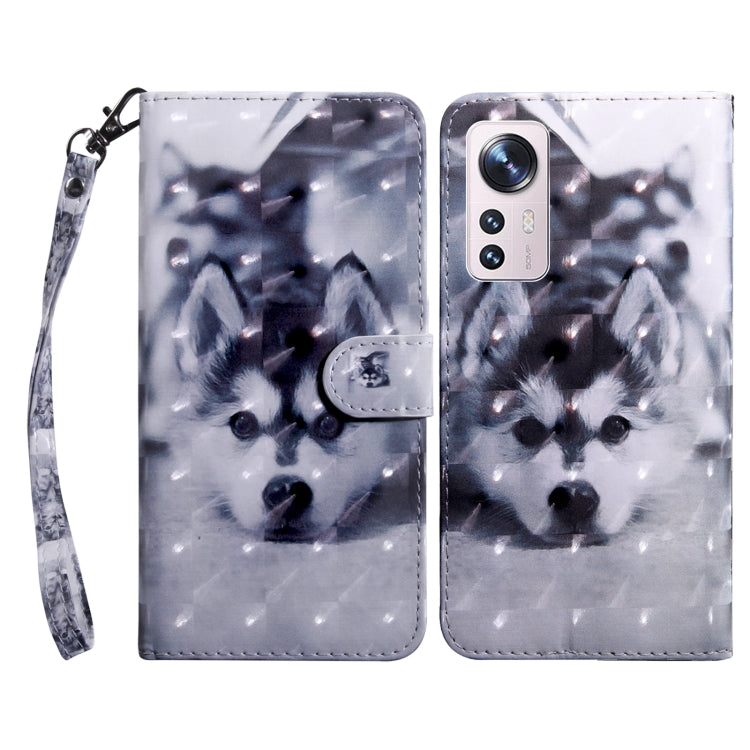 3D Painted Pattern Leather Phone Case, For Xiaomi 12, For Xiaomi Redmi Note 10 Pro