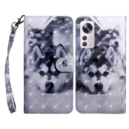 3D Painted Pattern Leather Phone Case, For Xiaomi 12, For Xiaomi Redmi Note 10 Pro