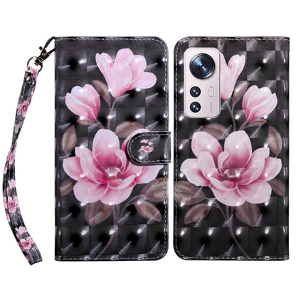 3D Painted Pattern Leather Phone Case, For Xiaomi Redmi Note  12 Pro+ 5G Global, For Xiaomi 12 Pro